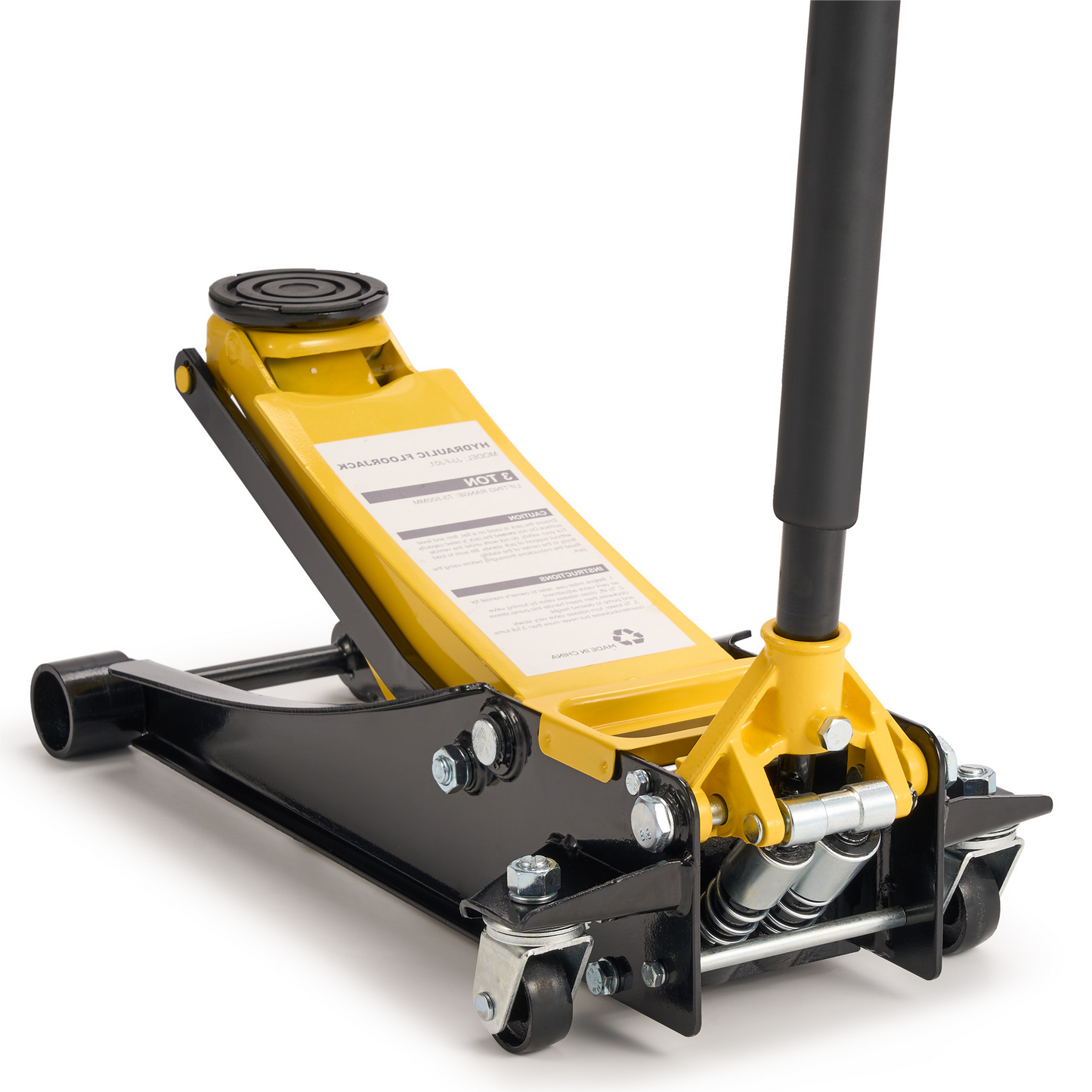 Gasky 3 Ton Hydraulic Low Profile Floor Jack, Dual Piston Pump, Heavy Duty All Steel Construction, Use for Car, SUV, Mini RV, Light Truck,Yellow