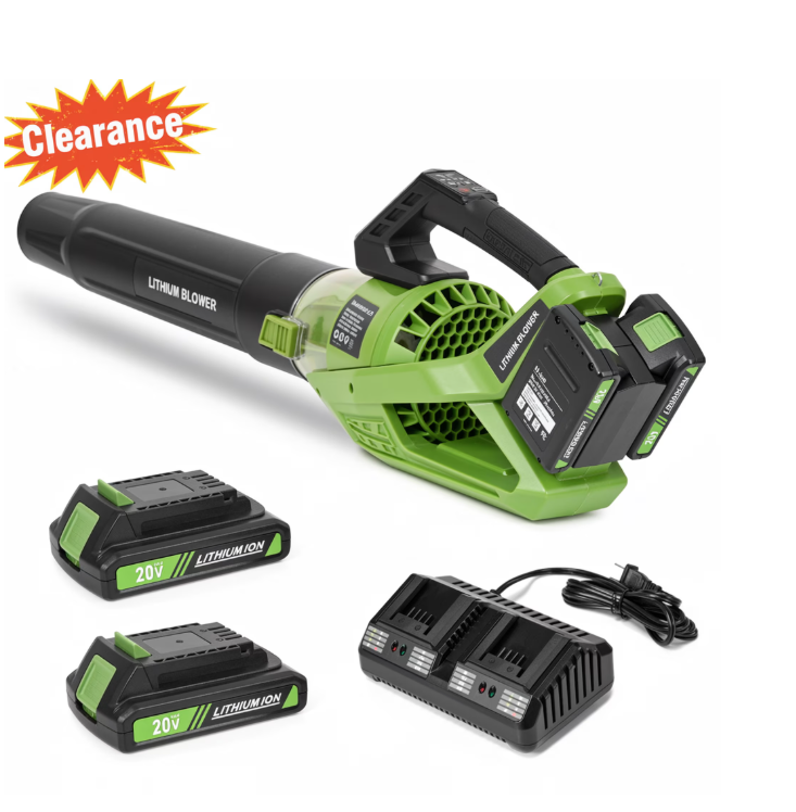 GASKY 40V 420CFM/120MPH Leaf Blower Cordless with 2 X 2.0 Battery and Charger, 5 Speed & Turbo Mode Battery Powered Leaf Blower for Lawn Care/Patio/Yard/Garden Cleaning & Snow/Dust Blowing