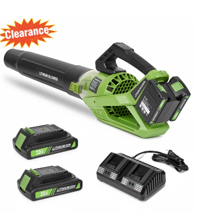 GASKY 40V 420CFM/120MPH Leaf Blower Cordless with 2 X 2.0 Battery and Charger, 5 Speed & Turbo Mode Battery Powered Leaf Blower for Lawn Care/Patio/Yard/Garden Cleaning & Snow/Dust Blowing