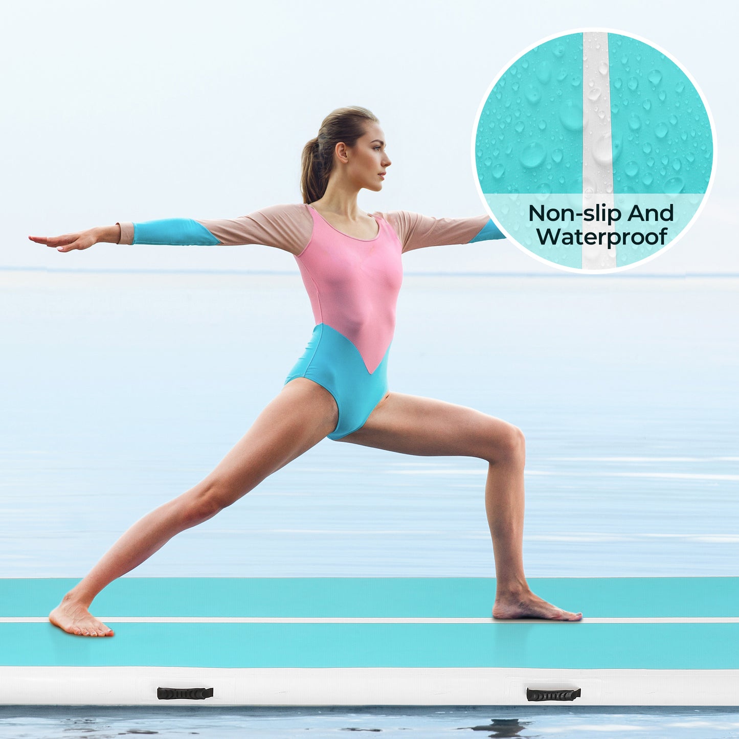 Gymnastics Air Mat Tumble Track Tumbling Mat Inflatable Mats with Air Pump for Home