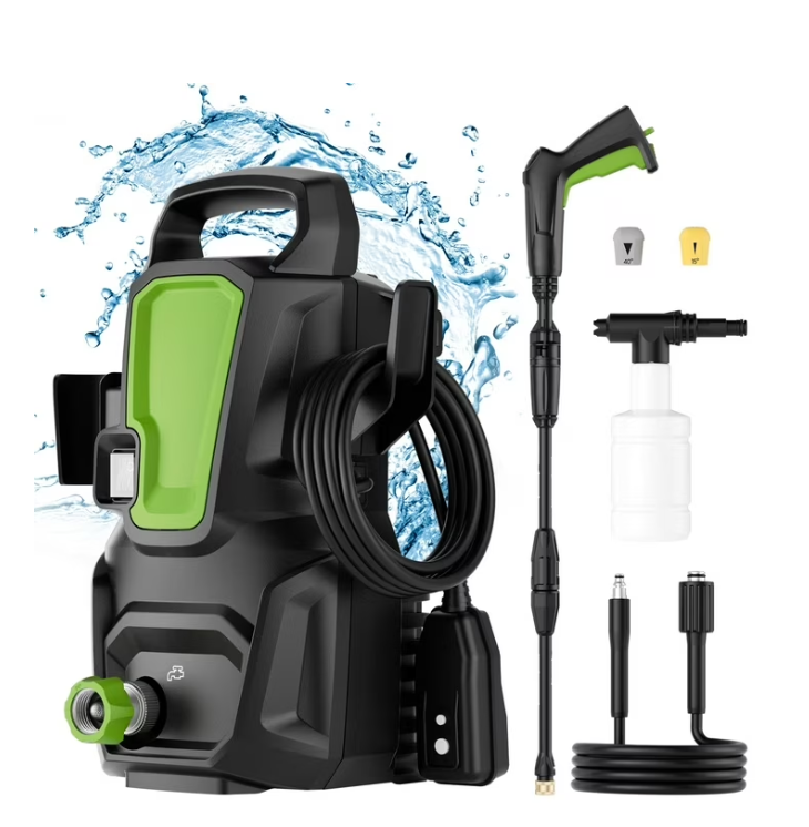 TACKLIFE Electric Pressure Washer,2000PSI Max 1.7GPM 120V Power Washer w/20FT Hose 2 Nozzles Foam Cannon, Compact&Portable,Green