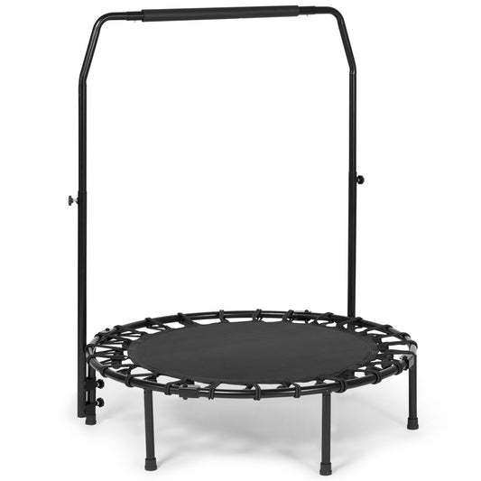 GASKY 40" Fitness Trampoline 450lbs Mini Trampoline with Bungees Adjustable Foam Handle Exercise Trampoline for Kids Adults Indoor/Garden Workout