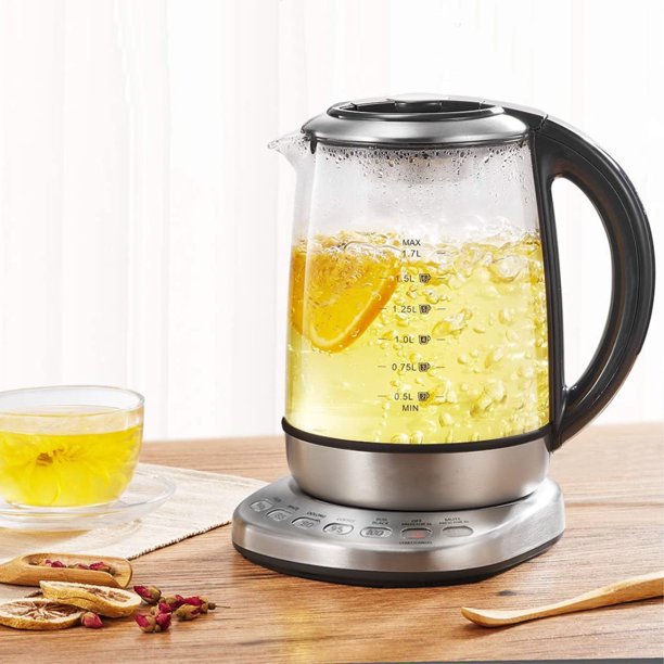 Electric Kettle Stainless Steel with Removable Infuser, Auto Keep Warm,1.7 L 2200 W