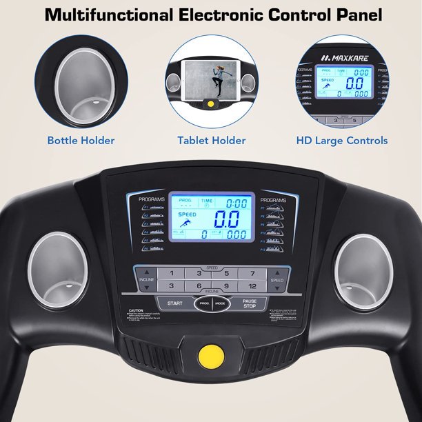 17'' Folding Treadmill with 12-Level Auto Incline & 2.5 HP for Running & Jogging & Walking for Home Use