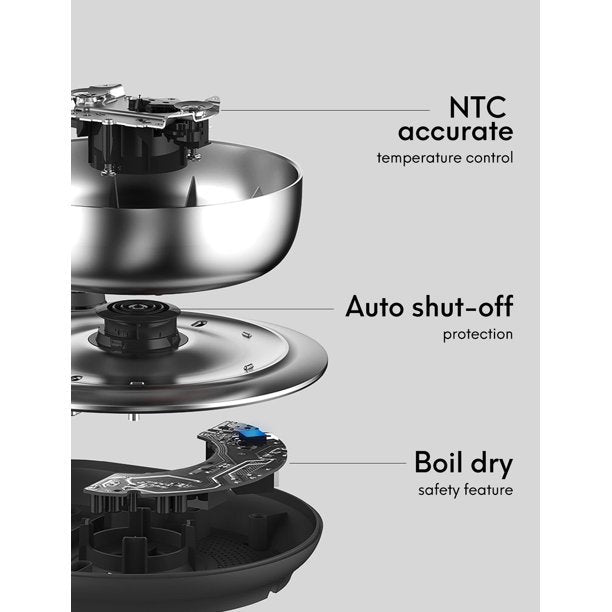 Electric Kettle Stainless Steel with Removable Infuser, Auto Keep Warm,1.7 L 2200 W