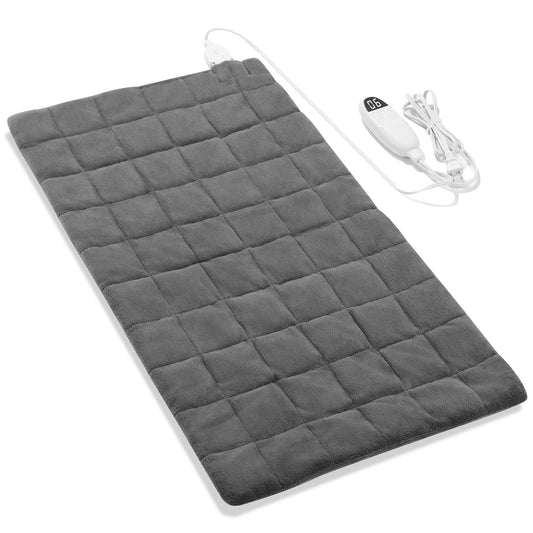 Full Weighted Heating Pad for Back Pain & Cramps Relief, 18" X 33" Fast Heating Pad for Neck Shoulder Relief