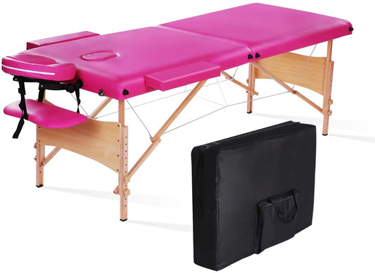 Massage Table Massage Bed SPA Bed Professional Lash Bed Portable Facial Bed 2 Section Height Adjustable with Carrying Bag