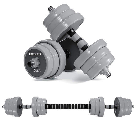 MARNUR Adjustable Dumbbell Barbell Weight Set, 44 LB Dumbbell Barbell Set with Connecting Rod Used as Barbell Weight Set for Exercises Fitness, Home Gym Weights for Men and Women