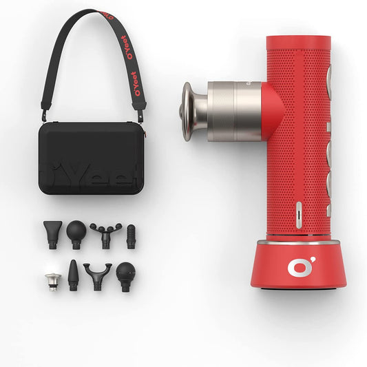 Massage Gun for Athletes, NEX Pro Mini Percussion Massager Gun, Deep Tissue Muscle Teatment for Pain Relief, High-Intensity Vibration with Portable Travel Case and Professional Training Guide, Red