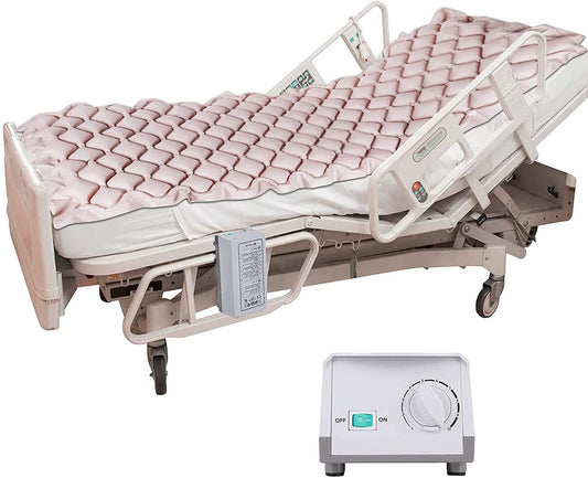 Alternating Pressure Mattress Medical Air Mattress with Inflatable Pad & Electric Pump System for Ulcer Bedsore Prevention and Pressure Sore Treatment-Fits Standard Hospital Beds