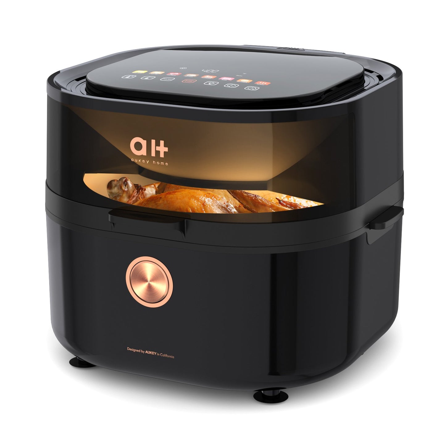 5.8QT Air Fryer with Viewing Window, Large Capacity Oilless Air Fryer Oven with 100 Digital Cookbook, One Touch Screen for 8 Presets, Nonstick Basket, Dishwasher Safe and a Stainless Finish