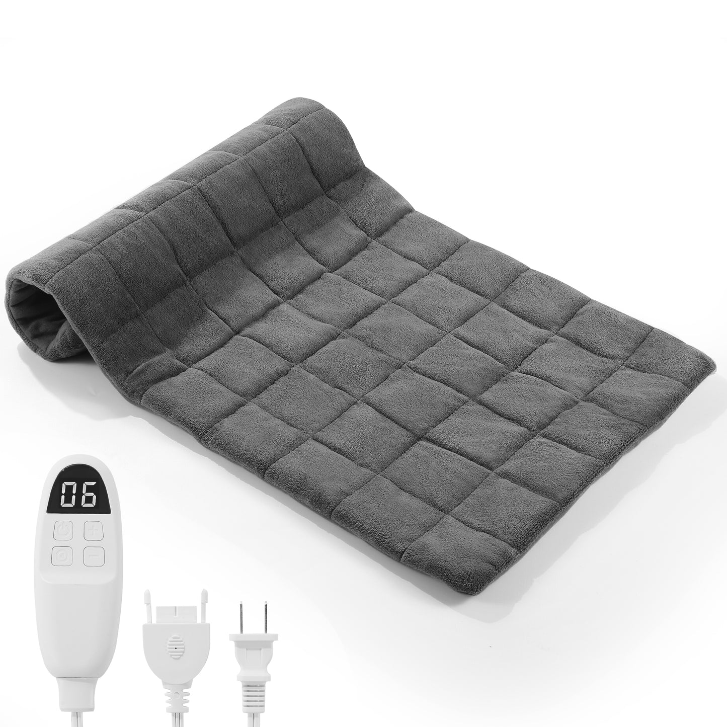 Full Weighted Heating Pad for Back Pain & Cramps Relief, 18" X 33" Fast Heating Pad for Neck Shoulder Relief