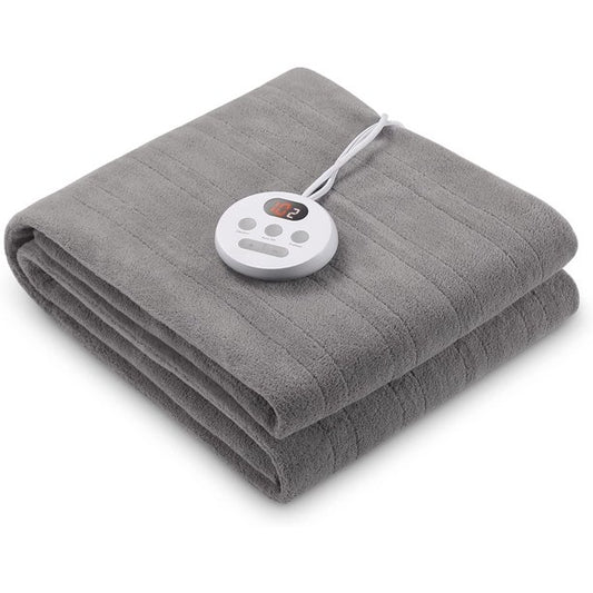 Electric Heated Mattress Pad Twin Size 39"x 75" inch with 10 Heating Levels & Auto-off-Grey