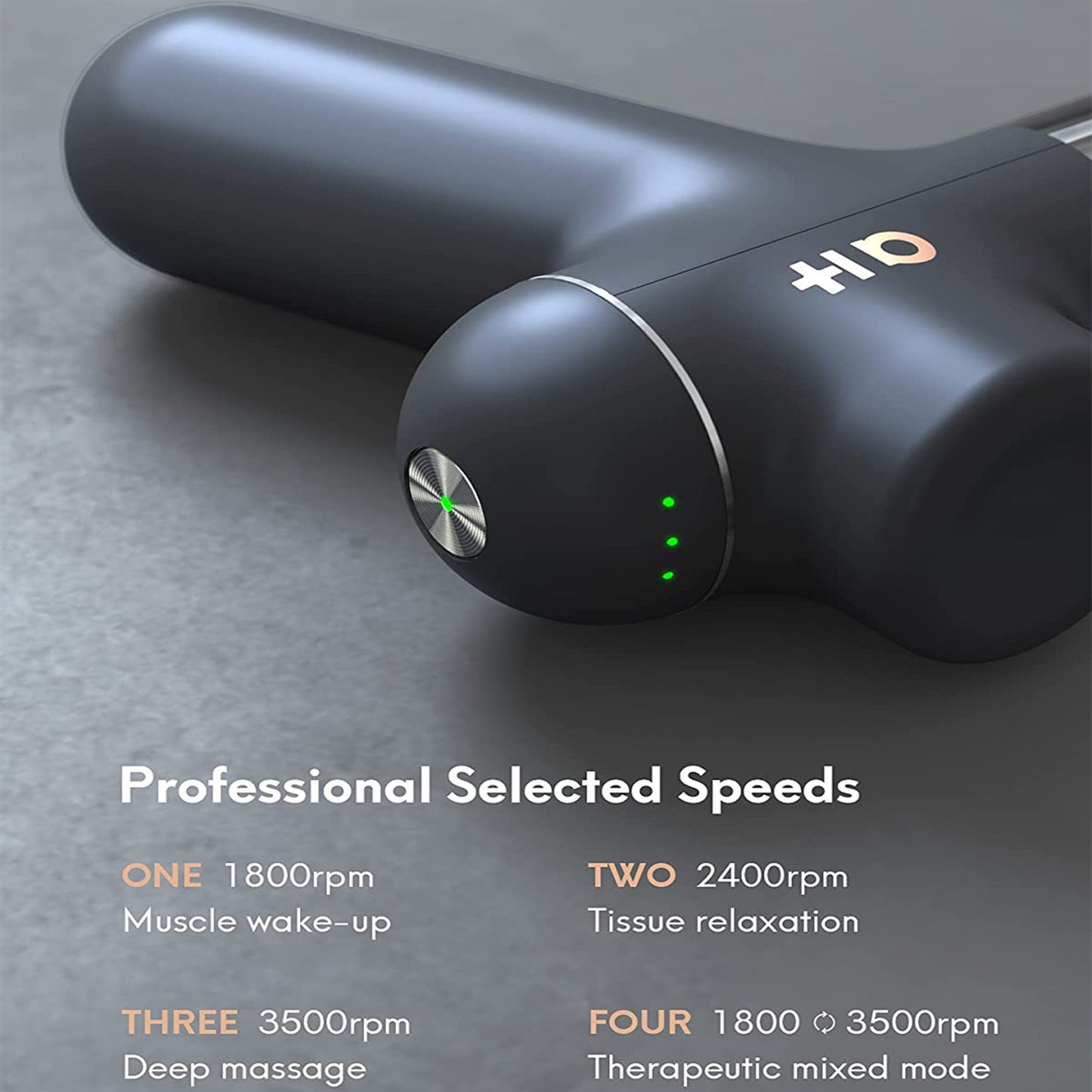 Mini Massage Gun, Portable Massager, Deep Tissue Percussion for Muscle Recovery and Pain Relief, 4 Attachment 4 Therapeutic Speed, Athletes Men & Women, with Waterproof Travel Bag