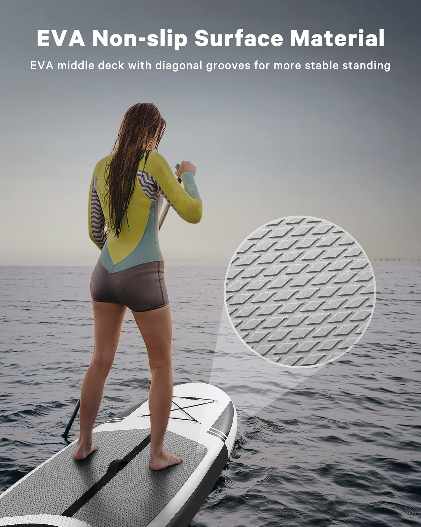 Maxkare 10Ft Inflatable Stand Up Paddle Board SUP for Youth Adult, 330lbs Weight Capacity