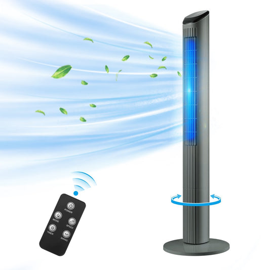 48 Inch Tower Oscillating Fan with Remote Grey - NAIPO