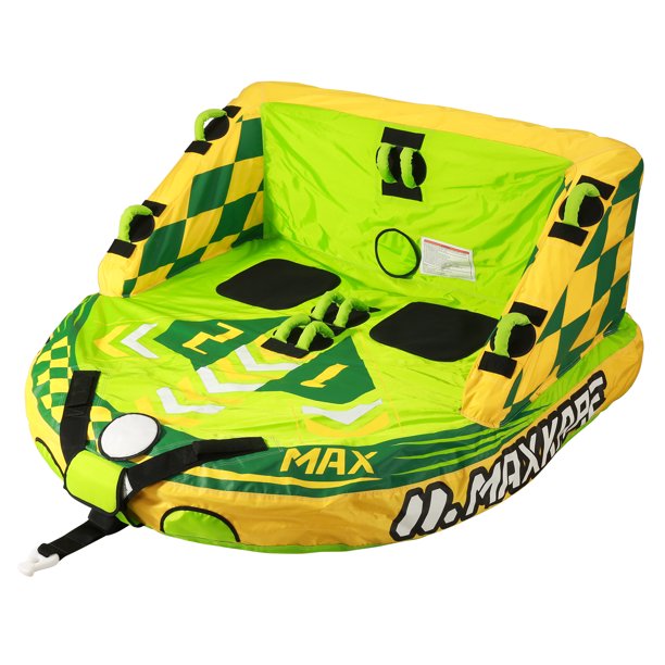 MaxKare 1-2 Rider Towable Tube for Boating-Green