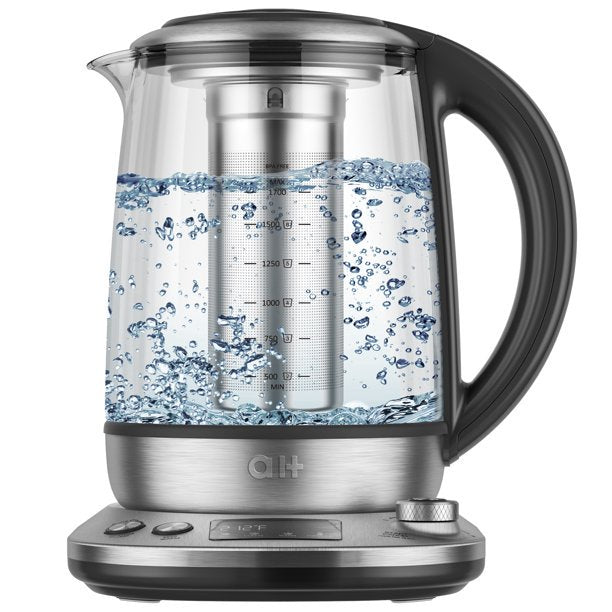 1.7L Electric Kettle With Tea Infuser Temperature Control 9 in 1 Programmable Coffee kettle Quick Heating, Auto Shutoff, Water Filter