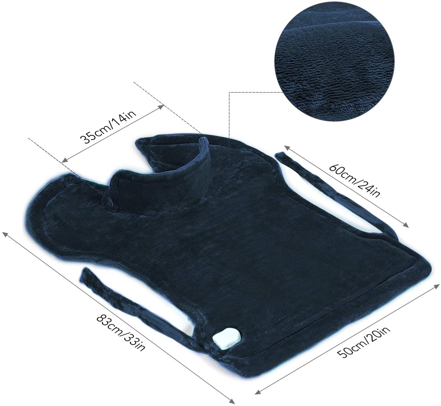 Large Heating Pad for Back and Shoulder, 24"x33" Heat Wrap with Fast-Heating and 4 Heat Settings, 2 Hours Auto Shut Off Available,Machine Washable