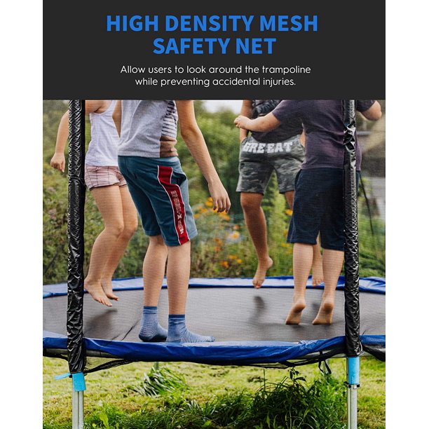 14 FT Bouncer with Spring Cover Recreational Bouncing Equipment with Safety Enclosure for Kids Adults Backyard Outdoor