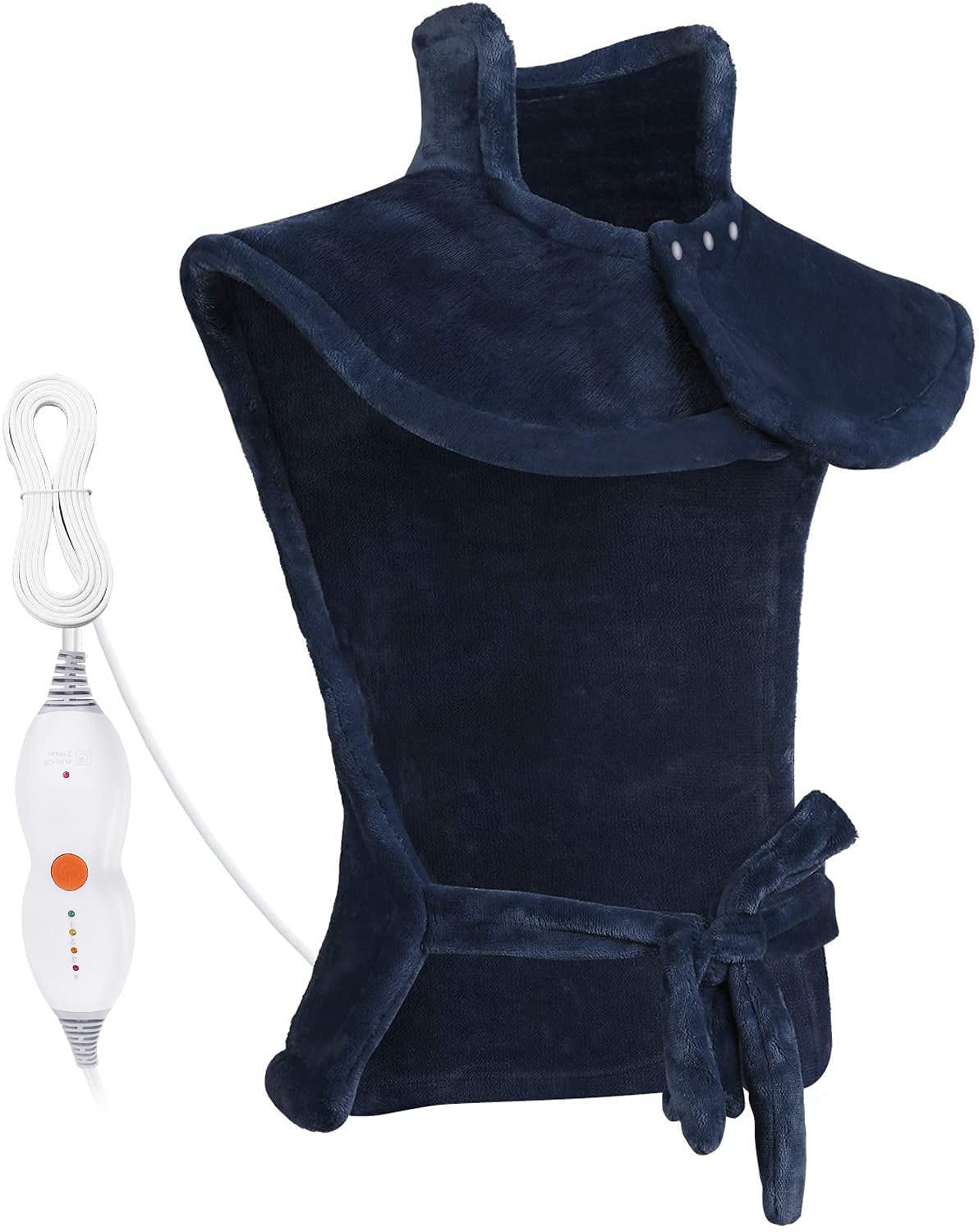 Large Heating Pad for Back and Shoulder, 24"x33" Heat Wrap with Fast-Heating and 4 Heat Settings, 2 Hours Auto Shut Off Available,Machine Washable