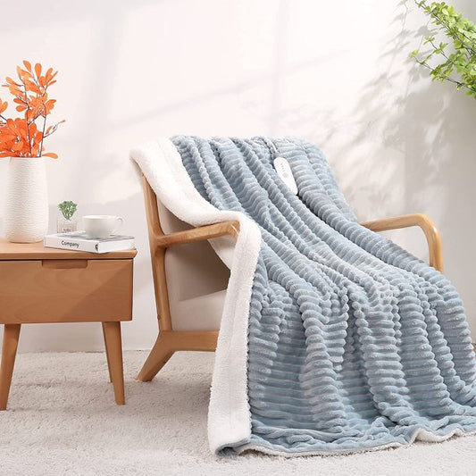 Heated Blanket Electric Throw , Soft Electric Blanket for Couch, 4 Heat Settings Flannel Blanket & 3 Hours Timer Shutdown, Machine Washable ,50" x 60"