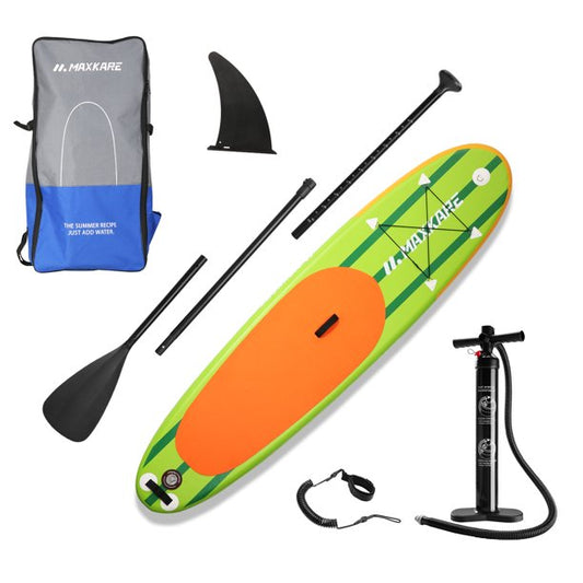 220lbs Load Capacity Inflatable Stand up Paddle Board with Full Accessories for Kids & Teens - Green