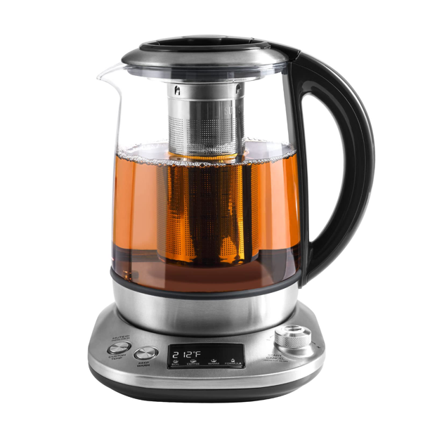 1.7L Electric Kettle With Tea Infuser Temperature Control 9 in 1 Programmable Coffee kettle Quick Heating, Auto Shutoff, Water Filter