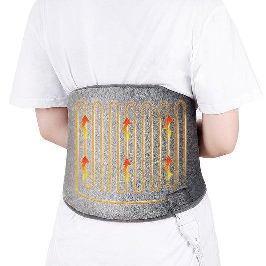 Electric Heating Pad for Lower Back & Shoulder & Abdomen, Large Waist Wrap Belt with Adjustable Flexible Straps,4 Heat Settings & 2 Hours Auto Off - NAIPO