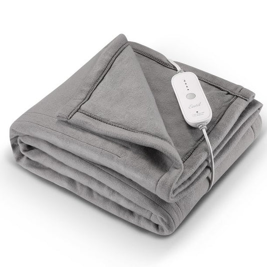 Electric Throw Blankets with Adjustable Timer,4 Heating Levels & 6 Hours Auto-off, Fast Heating & Machine WashableThrow Blanke for Home Office Use,50"x 60" - Gray