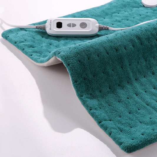 Heating Pads for Full Body, 20"x24" Large Electric Heating Pads with Auto Shut Off,6 Temperature Settings, Super-Soft for Neck Back Shoulder Relief and Cramps-Green