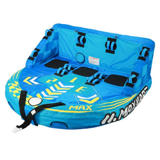 MaxKare 1-3 Rider Towable Tube for Boating-Blue