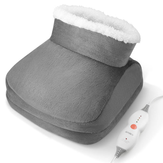Foot Warmer Boots Heating Pad Rieleve Foot Leg Pain & Soreness, Ultra-Soft Fast-Heating with 4 Temperature Settings, Auto Shut-Off, One Size Fits Most, Use Under Desk or on Sofa, Machine Washable - NAIPO