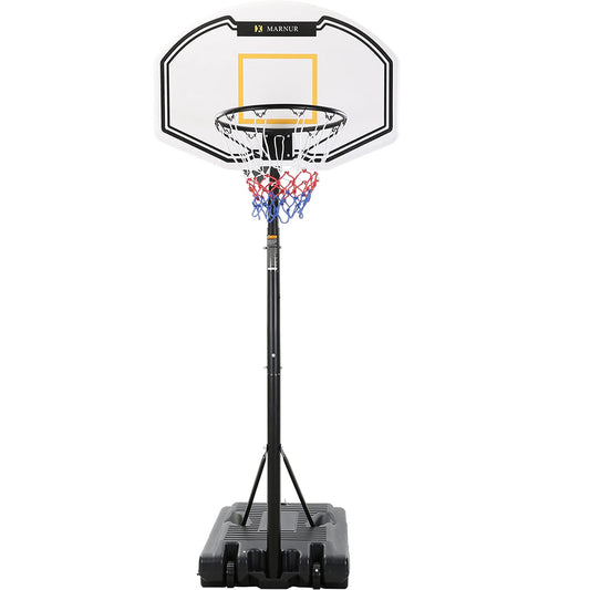 MARNUR Basketball Hoop Portable Basketball Goal Basketball System 35"x23.6" Backboard with Adjustable Height and Removable Wheels Outdoor/Indoor for Kids/Youth/Teenagers - NAIPO
