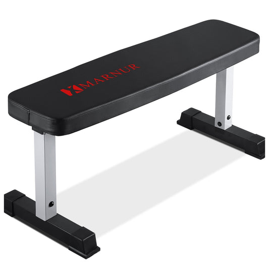 MARNUR Flat Weight Bench 600 LBS Capacity - 42 x 18.5 x 19” Fitness Father's Day Utility Dumbbell Bench for Weight Training Exercise Home Gym - NAIPO