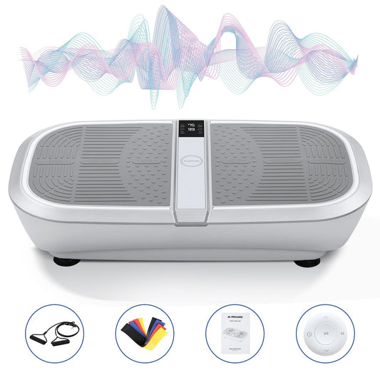 MaxKare 3D Vibration Plate Vibrating Platform Exercise Machine - Dual Motor Oscillation, Pulsation + 3D Motion Vibration Platform Full Whole Body Vibration Machine for Home Fitness and Weight Loss - NAIPO