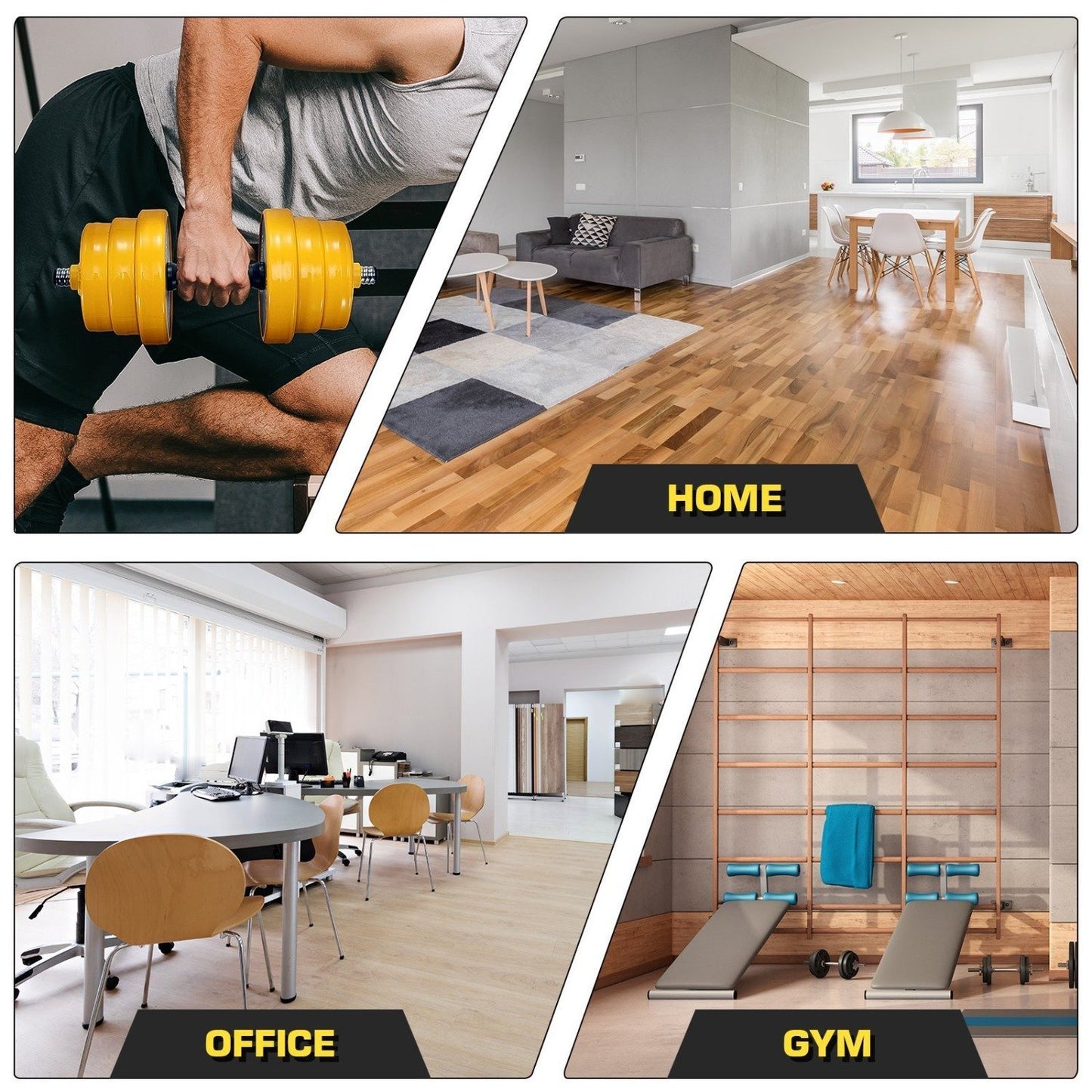 Maxkare Adjustable Dumbbell Barbell Weight Set, 44 Lbs Weight Set, Dumbbell Barbell 2 in 1 with Non-Slip Neoprene Hand and Connecting Rod Home Gym Equipment for Men and Women - NAIPO