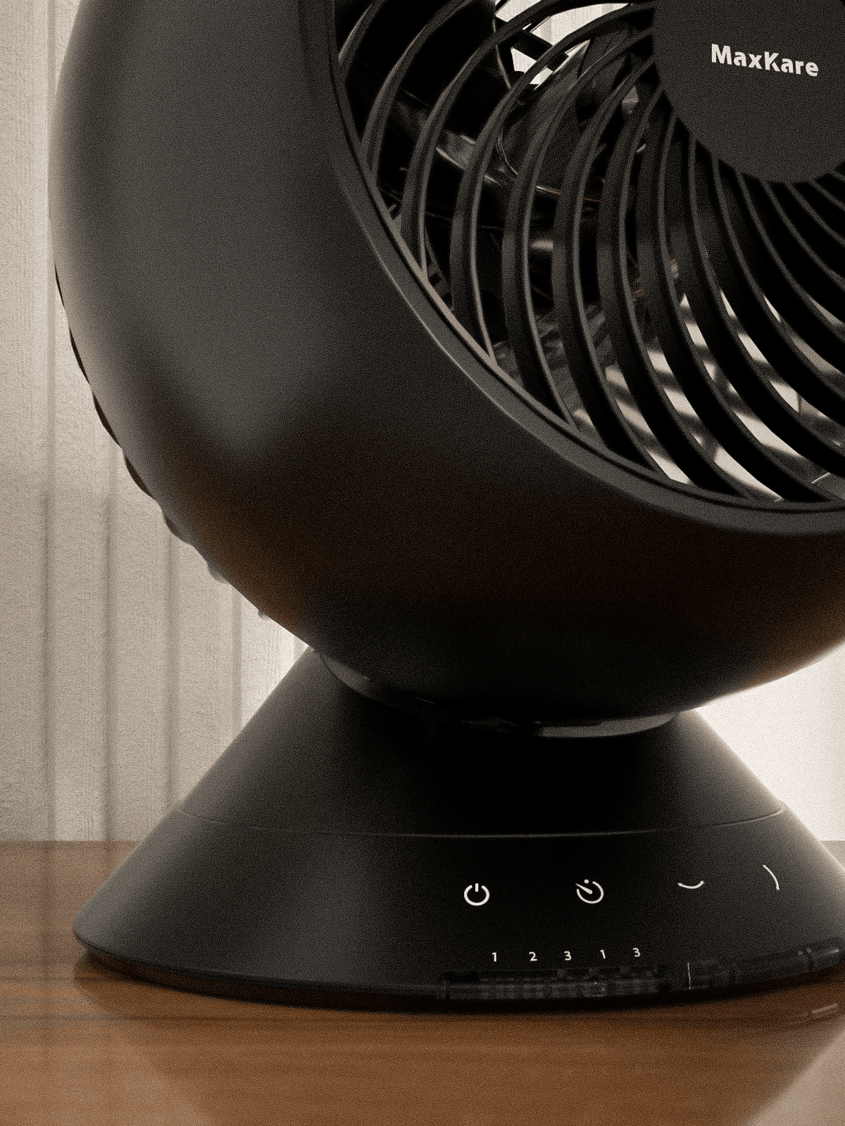Maxkare Air Circulator Fan, 3speeds, Horizontal Vertical Oscillating Smart, Energy Fan with Remote, Timing, low noise long life, Black - NAIPO