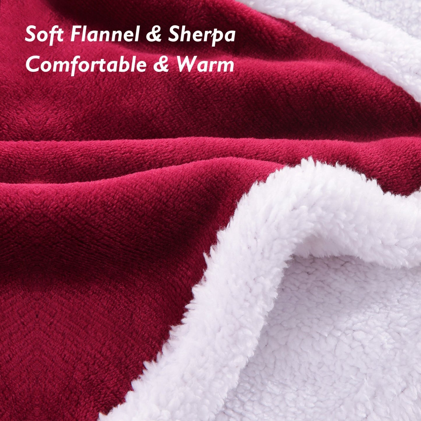 MaxKare Electric Blanket Heated Throw Flannel & Sherpa Fast Heating Blanket 50" x 60", ETL Certification with 4 Heating Levels & 3 Hours Auto-Off Timing Settings, Home Use & Machine Washable - NAIPO