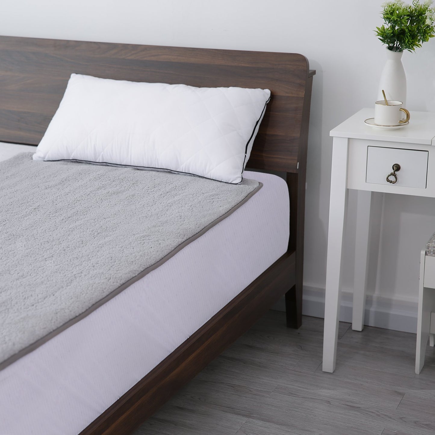 MaxKare Heated Mattress Pad Electric Underblanket Soft Cotton Fabric,10 Heat & 9 Timer Auto Off Settings ETL Certification Overheating Protection Relief Tense Muscle, Machine Washable & Dryer, Twin - NAIPO