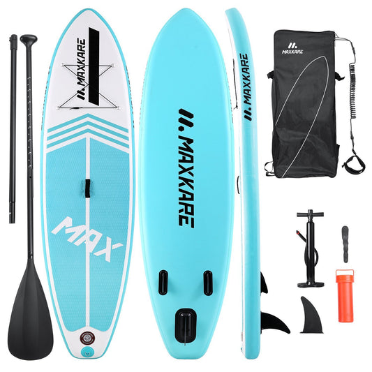 MaxKare Inflatable Paddle Board Stand Up Paddle Board SUP with Premium Stand-up Paddle Board Accessories & Non-Slip Deck ISUP Backpack Paddle Leash Pump Paddle Board for Fishing Yoga for Adult & Youth & Kid - NAIPO
