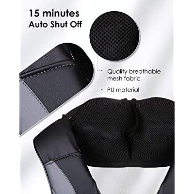 MaxKare Shiatsu Neck Shoulder Massager Electric Back Massage with Heat Kneading Massage for Shoulder, Legs, Use in Office and Home - NAIPO