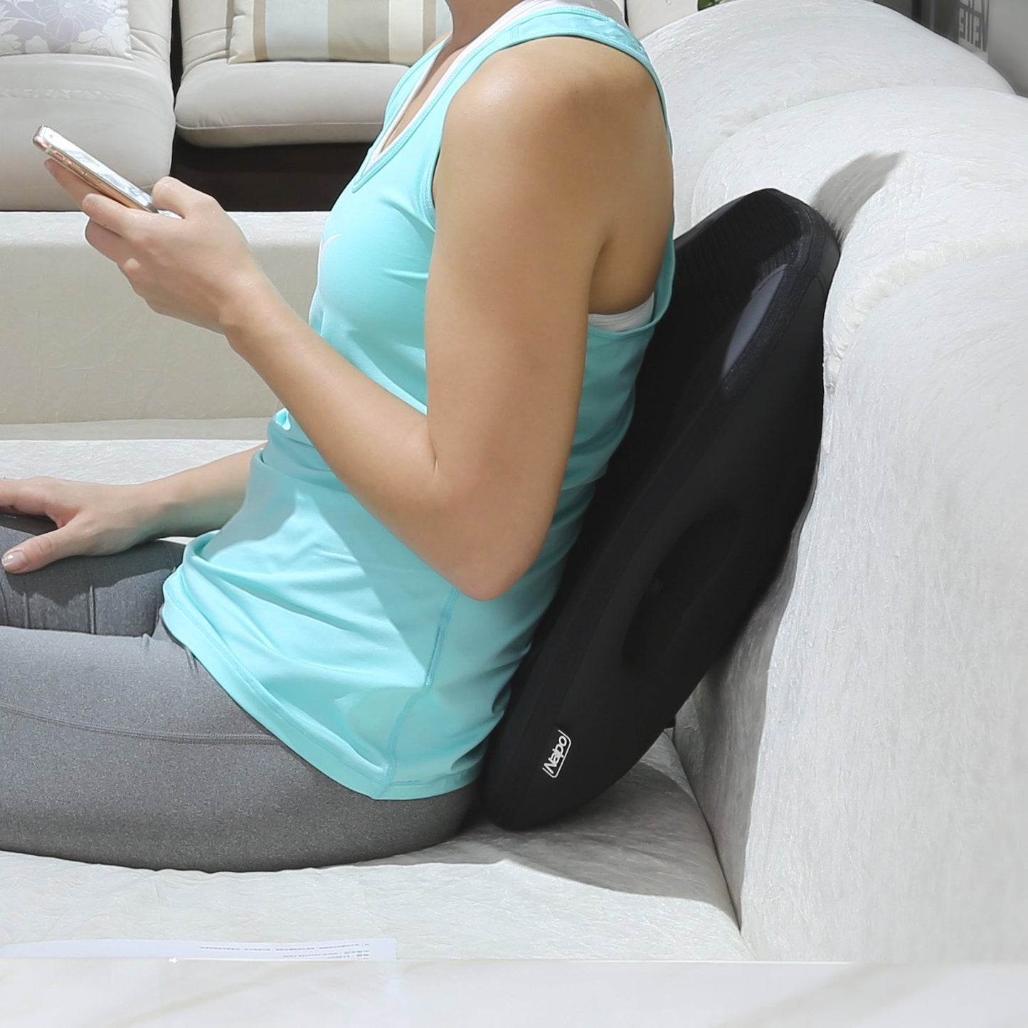 Naipo Back Massage Cushion with 3D Shiatsu Kneading and Heat - NAIPO