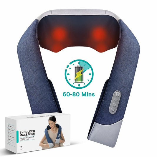 Naipo Cordless Rechargeable Back Massager Shiatsu Neck Shoulder Massager - NAIPO