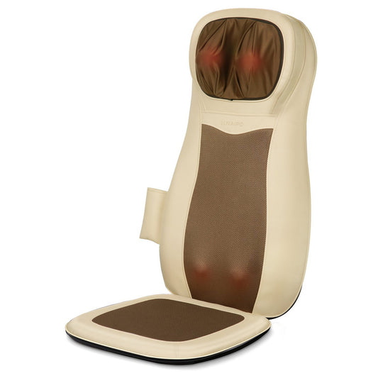 Naipo Neck & Back Massager with Heat and Vibration (Beige) - NAIPO