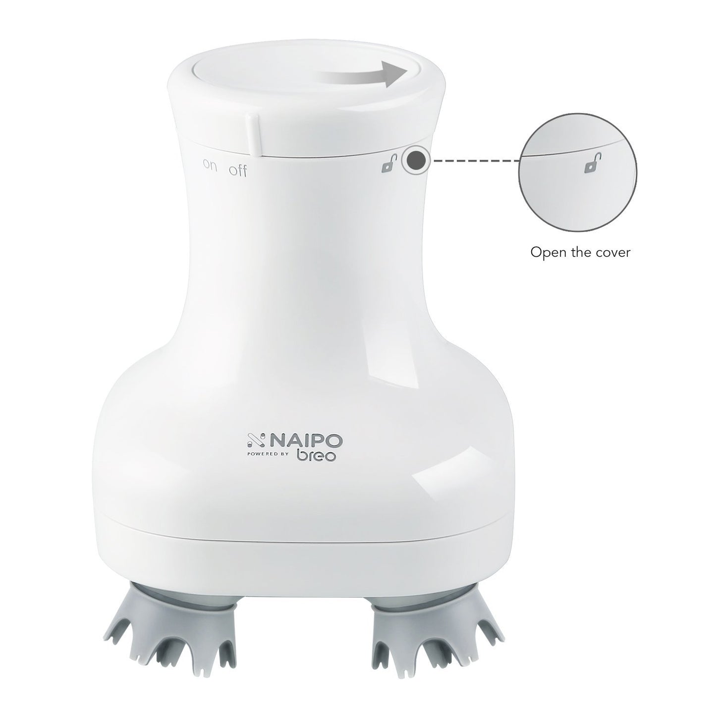 Naipo Scalp Massager with Facial Brush Attachments - NAIPO