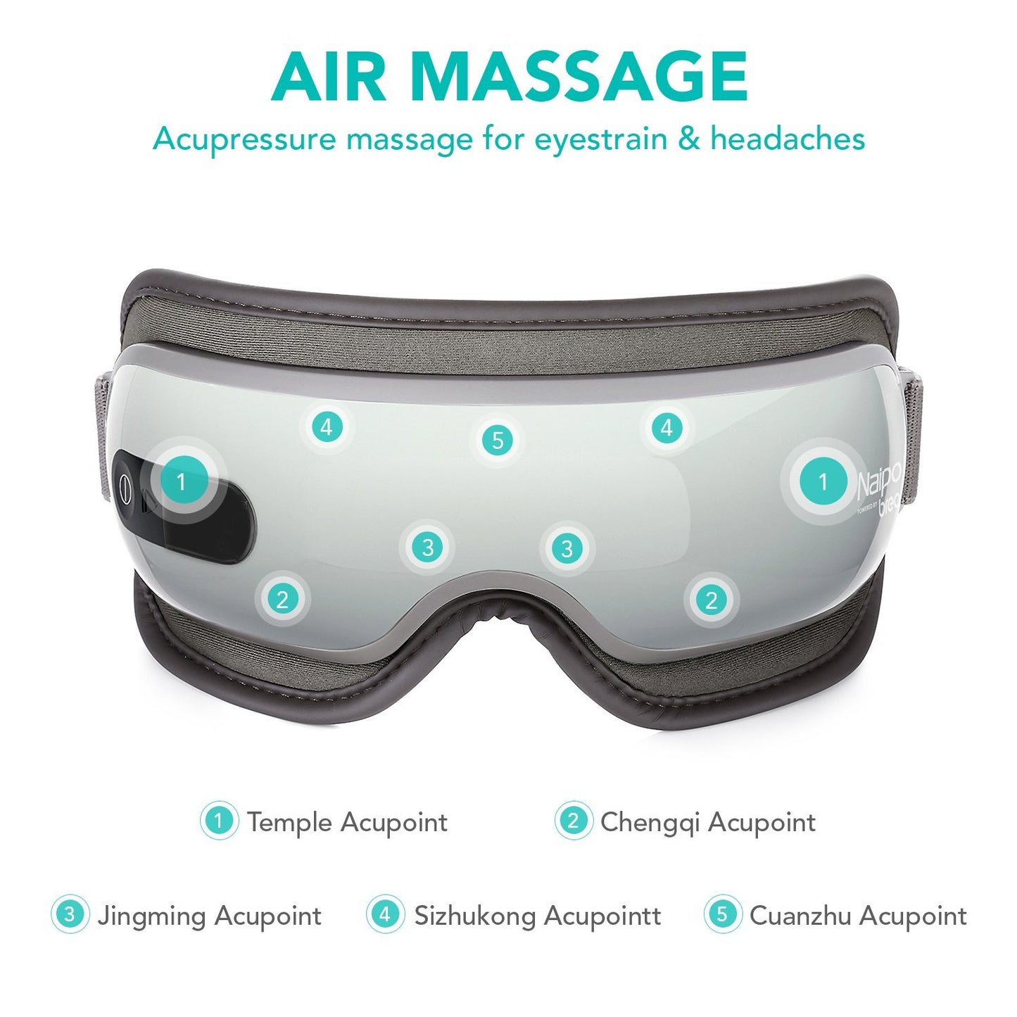 Naipo Wireless Eye Massager with Heat and Air Pressure - NAIPO