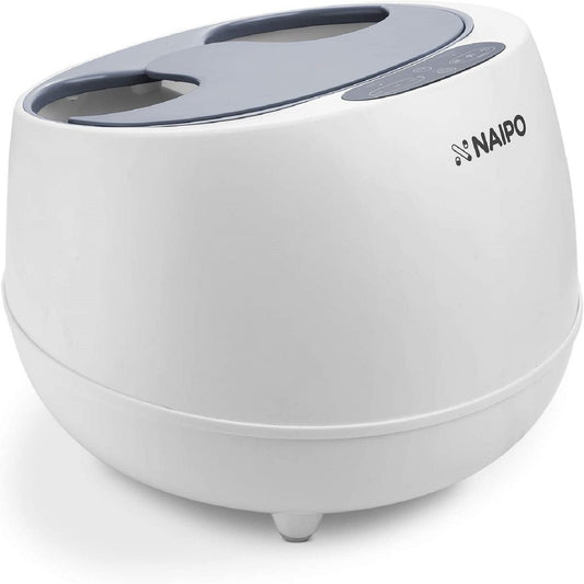 oFlexiSpa Steam Foot Spa Bath Massager with Electric Rollers, 3 Heating Levels and 2 Intensities for Feet Reflexology, 3 Adjustable Timers, Soothe Tired Feet, Water Saving Technology for Home Use - NAIPO