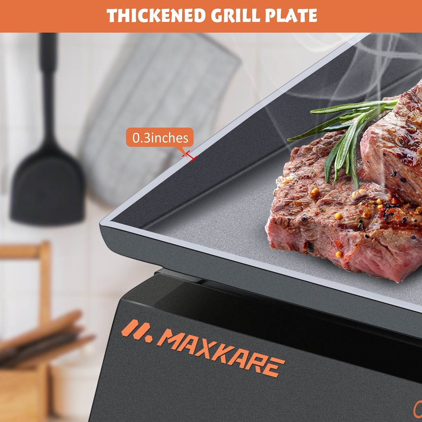 Tabletop Gas Griddle Gas Grill 22 Inch BBQ Propane Portable Grill with 2 Burners 20000 BTU for Outdoor Camping and Tailgating - NAIPO