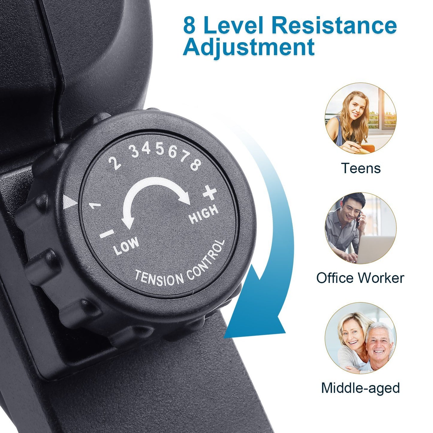 under desk bike pedal exerciser mini exercise bike stationary bikes static bike seated magnetic resistance portable machine arm foot leg therapy seniors elderly home sitting indoor small office workout best cheap gift for parents - NAIPO